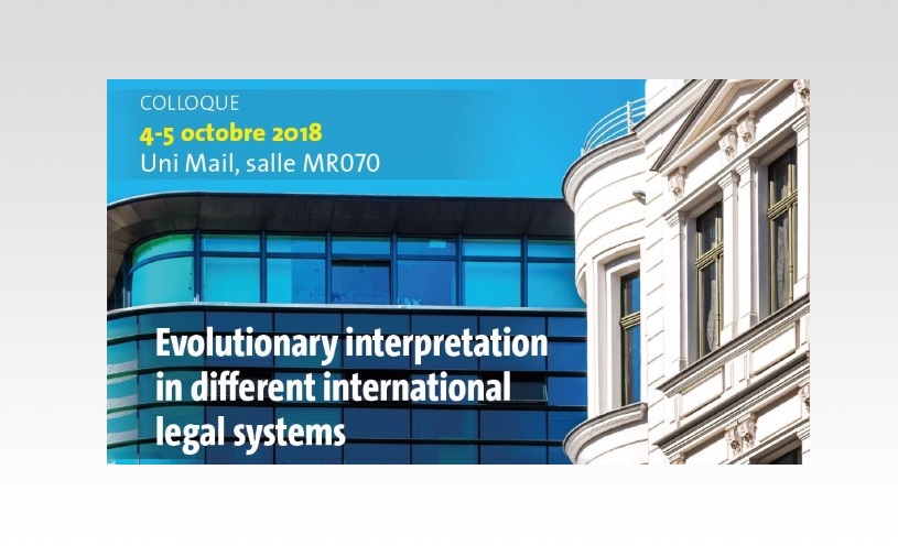 Isabelle Van Damme speaks at conference on “Evolutionary interpretation in different international legal systems” at the University of Geneva